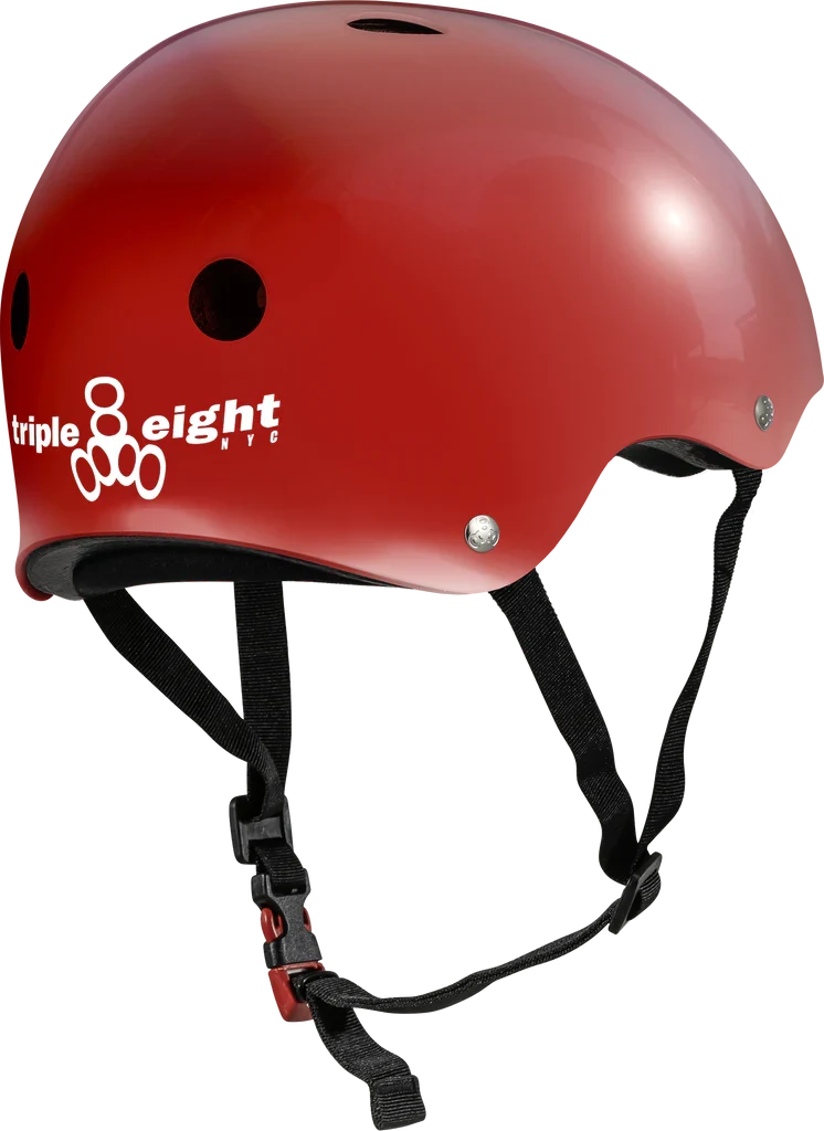 Triple8 Certified Sweatsaver Helmet- Scarlet Red Glossy